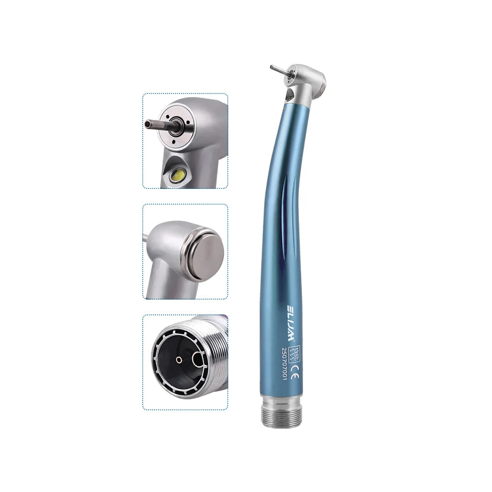 SYJH Dental 2/4Holes LED High Speed HandpieceStandard Head Single Water Spray Push Button Air Turbine Dentistry Instrument Tools