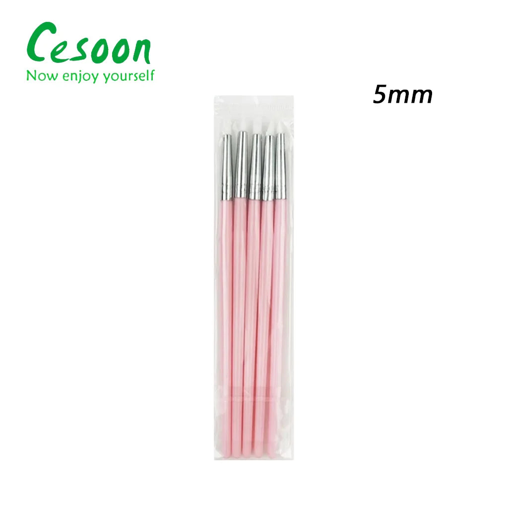 Dental Shaping Silicone Resin Brush Pens For Porcelain Teeth Tool Adhesive Composite Cement 5mm Head Soft Art Brushes Dentistry