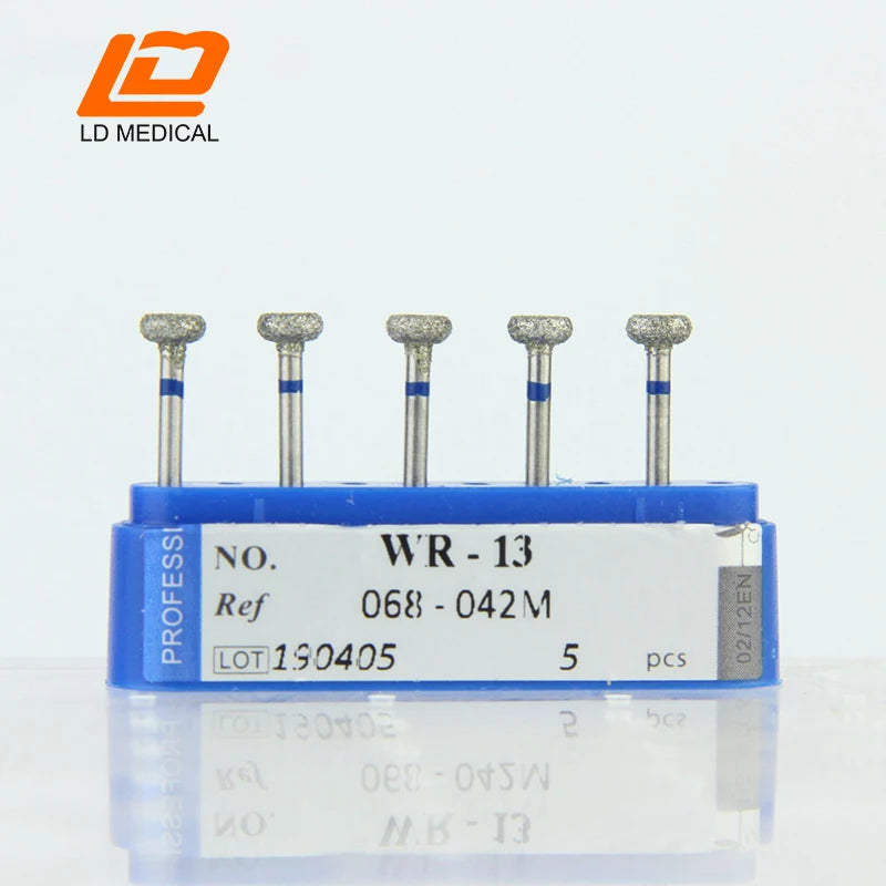 10pcs Dental Diamond Burs CR/DI/SO/TC/VP/WF/WR Series or High Speed Handpiece Dental Lab Polishing Tools Dia.1.6mm