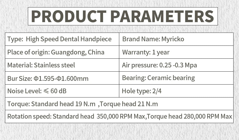 High speed rotation dental handpiece turbine high rotation electric motor | dental turbine handpiece sterilizable dentist tools