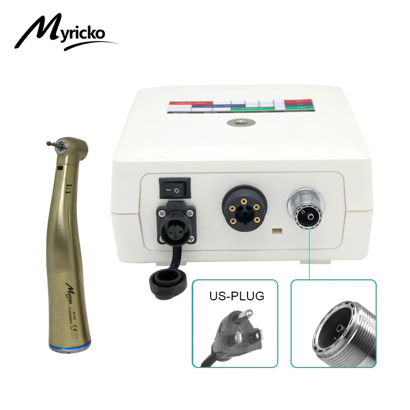 Myricko Dental Clinical Brushless LED Micro Motor Fiber Optic Electric Micromotor Handpiece Odontología Dentistry Tool Dentist