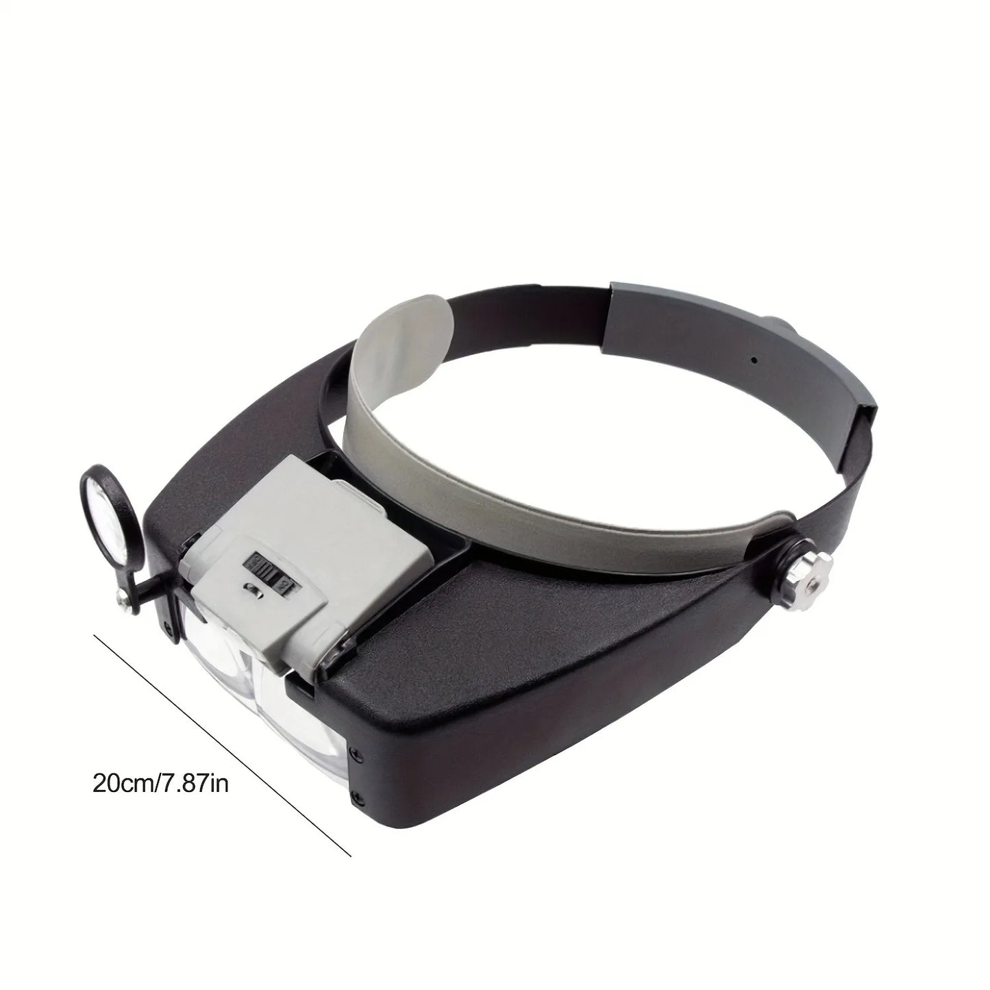 Loupe Microscope LED Light 10X Helmet Style Magnifier Glass Headband Magnifying Glasses Lupas Con Luz Reading Or Repair Use