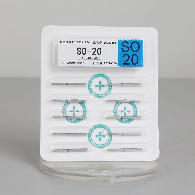 10PCS Dental Diamond Burs Drill Dentistry Burs For High Speed Handpiece Handle Diameter 1.6mm Dentist Tools Dental Materials