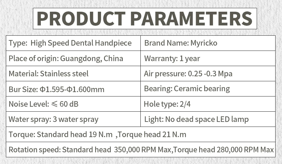 WenJian Dental High Speed Handpiece rotation Three Point Water Spray Led Light Dentist Oval Patten Mechanical Tools Dentistry