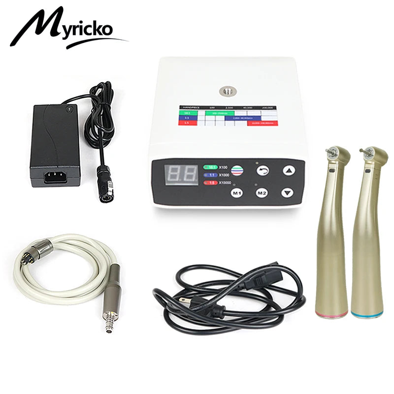 Fiber Optical Electric Motor: Dental Clinical Brushless LED Micromotor with Handpiece, Dentist Tips & Odontologia Lab Equipment
