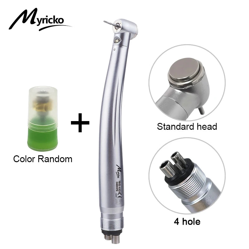 Myricko Dental High Speed Handpiece Triple / Single Spray Push Button Standard /Torque Head Turbine B2 M4 Dentist Tools rotation