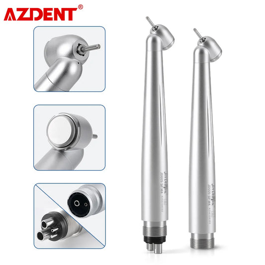 AZDENT Dental 45 Degree Surgical High Speed Handpiece Standard Head Push Button Single Way Spray Handpiece Dentists Tools