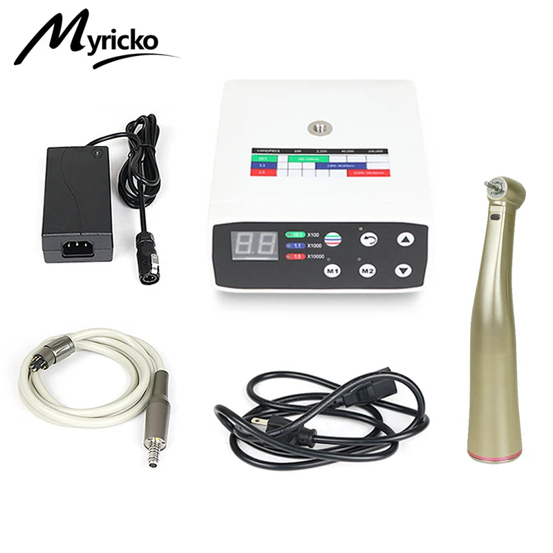 Fiber Optical Electric Motor: Dental Clinical Brushless LED Micromotor with Handpiece, Dentist Tips & Odontologia Lab Equipment