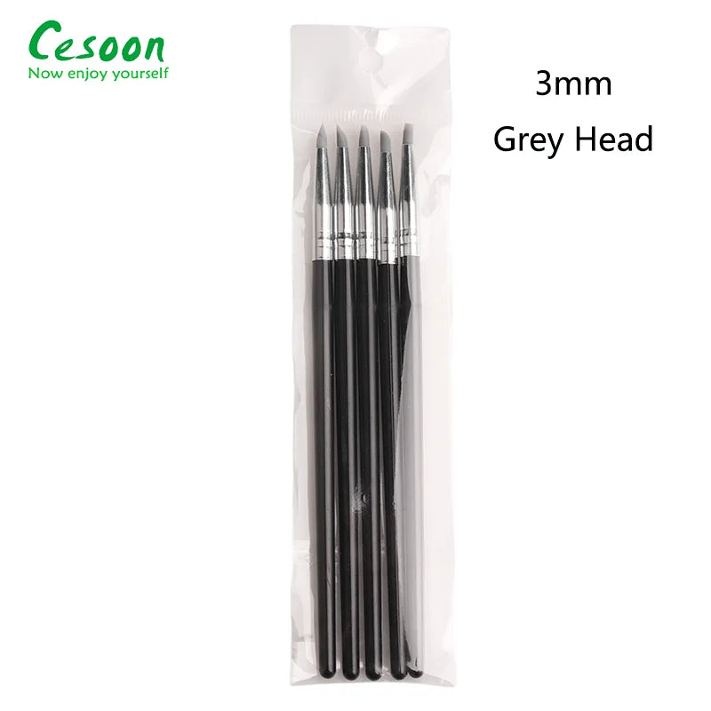 Dental Shaping Silicone Resin Brush Pens For Porcelain Teeth Tool Adhesive Composite Cement 5mm Head Soft Art Brushes Dentistry