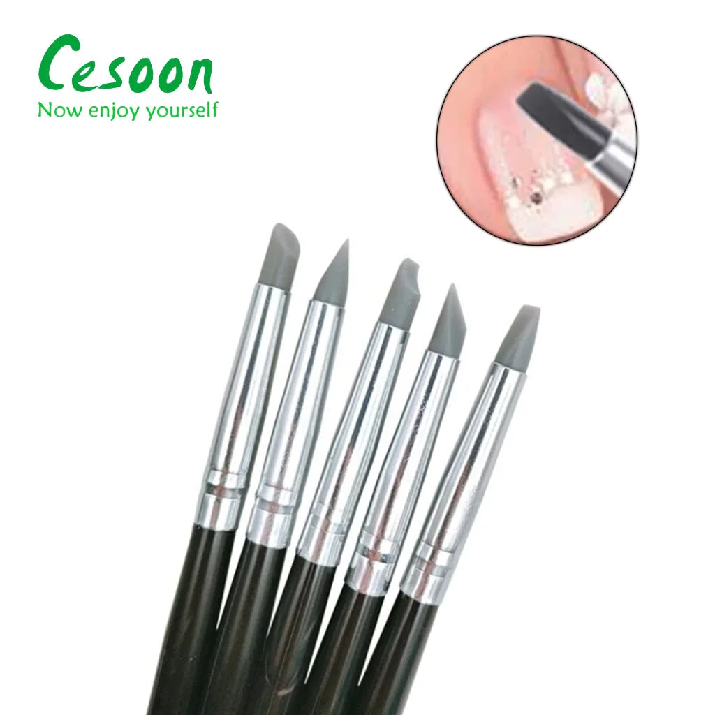 Dental Shaping Silicone Resin Brush Pens For Porcelain Teeth Tool Adhesive Composite Cement 5mm Head Soft Art Brushes Dentistry
