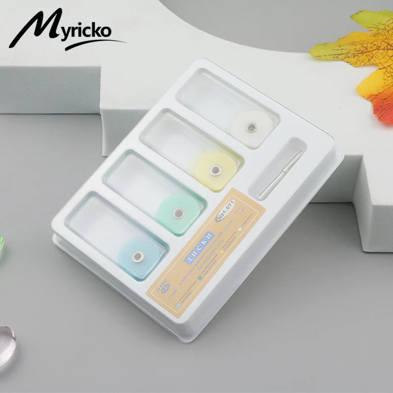 Dental Polishing Discs Gross Reduction Contouring Mandrel Stripe 4 Color Dentist Tool Set Dentistry Material for Teeth Whitening