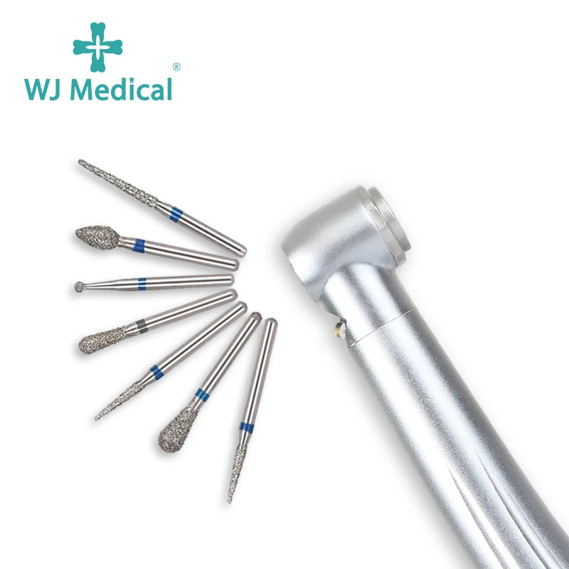 10PCS Dental Diamond Burs Drill Dentistry Burs For High Speed Handpiece Handle Diameter 1.6mm Dentist Tools Dental Materials