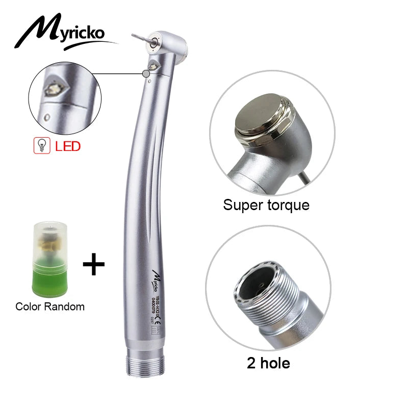 Myriko LED Dental High Speed Handpiece Single/Triple Water Spray rotation Standard Head Push Button Dentist Equipment Tools