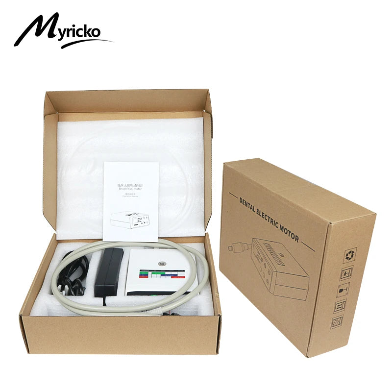 Myricko Dental Clinical Brushless LED Micro Motor Fiber Optic Electric Micromotor Handpiece Odontología Dentistry Tool Dentist