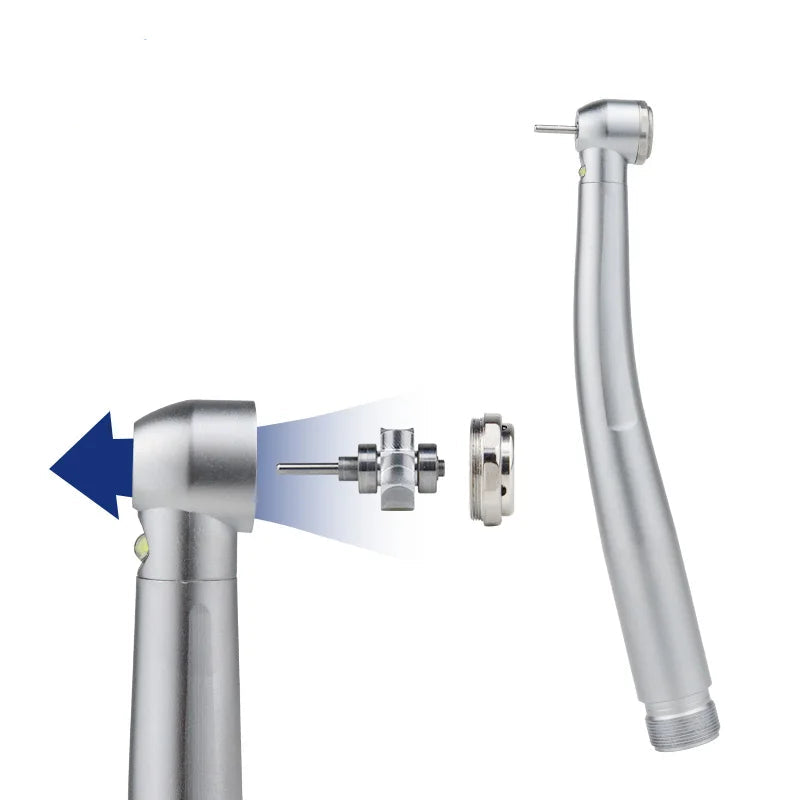 Dental High Speed Handpiece LED rotation E-generator Fiber Optic Push Button Air Turbine Cartridge Rotor 2/4holes Fit NSK KAVO