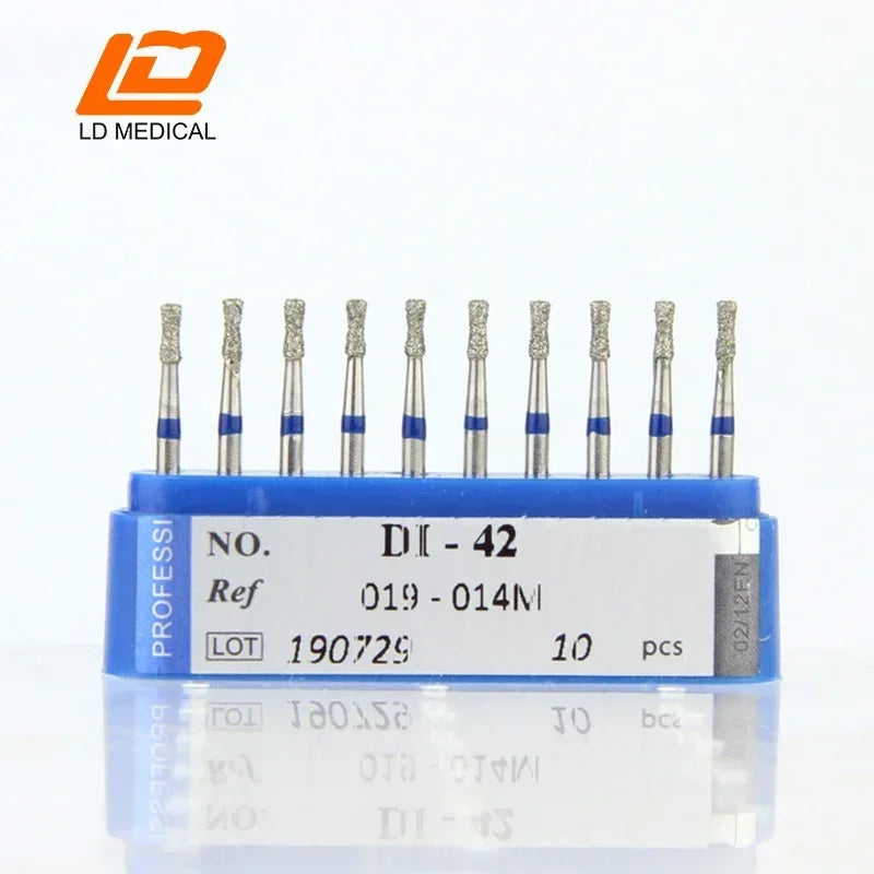 10pcs Dental Diamond Burs CR/DI/SO/TC/VP/WF/WR Series or High Speed Handpiece Dental Lab Polishing Tools Dia.1.6mm