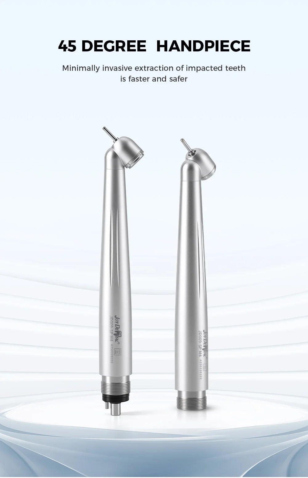 AZDENT Dental 45 Degree Surgical High Speed Handpiece Standard Head Push Button Single Way Spray Handpiece Dentists Tools