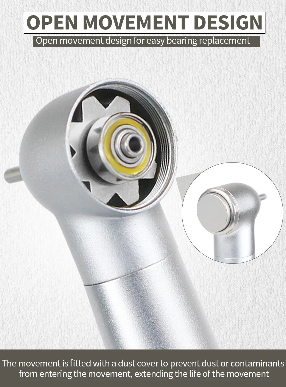 Dental LED High Speed Handpiece rotation Standard Head Air Turbine E-Generator Stainless Bearing Dentist Tips Triple Water Spray