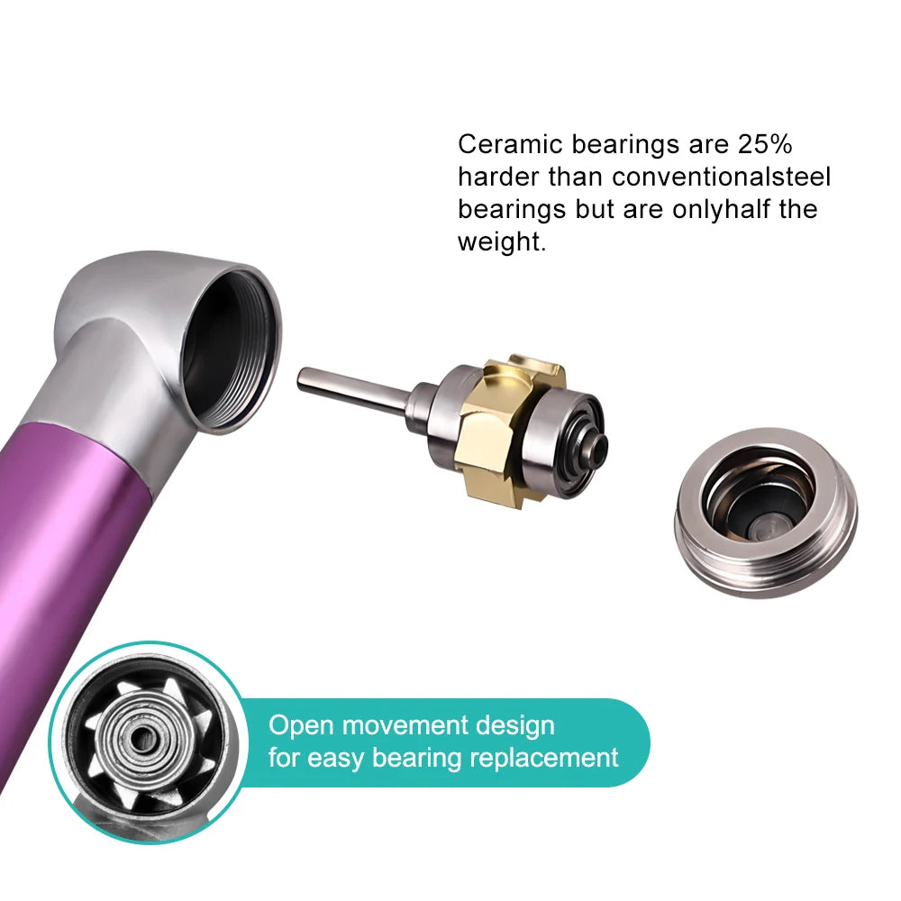 SYJH Dental 2/4Holes LED High Speed HandpieceStandard Head Single Water Spray Push Button Air Turbine Dentistry Instrument Tools